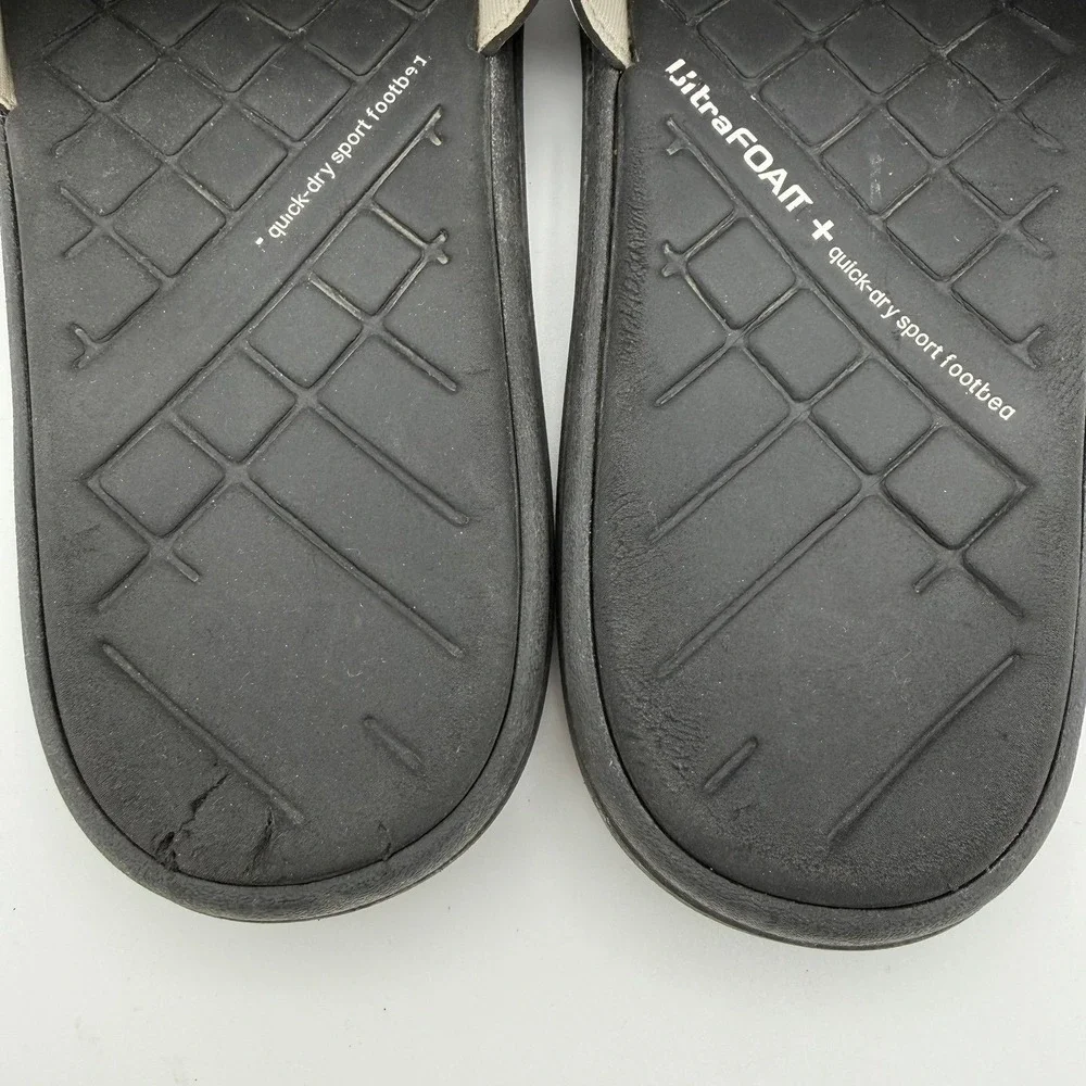 Men's Adidas Black Metallic Silver Zeitfrei Slide UF (UltraFoam+) Slip-On Size 9